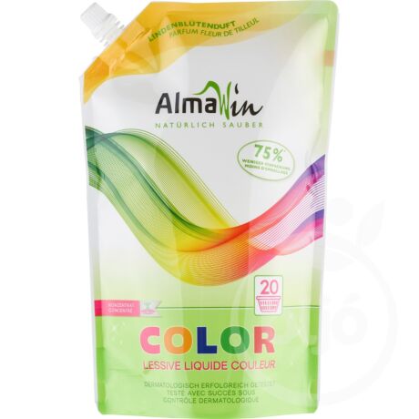 ALMAWIN Color folyékony mosószer koncentrátum színes ruhákhoz hársfavirág kivonattal -20mosásra