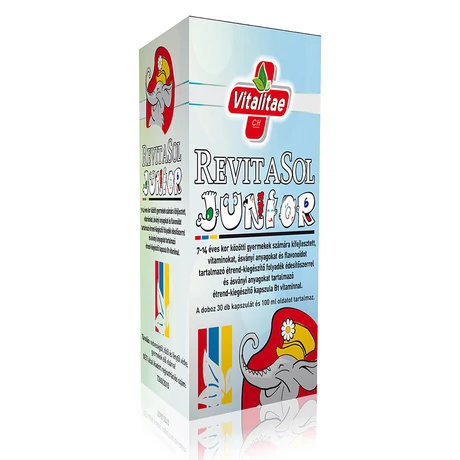 VITALITAE Revitasol Junior, 30 db kapszula és 100ml (17g) oldat